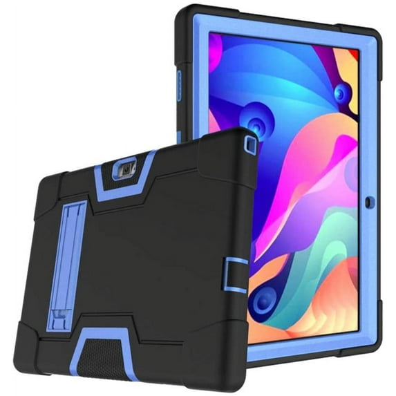 FIEWESEY for Vankyo matrixpad s30 Tablet Case,Hybrid Heavy Duty Three Layer Full-Body Shockproof Rugged Protective Case Cover with Stand for Vankyo MatrixPad S30/HAOVM MediaPad S30(Black/Blue)