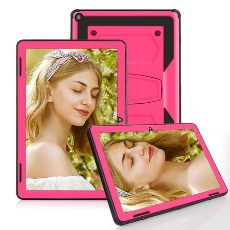 FIEWESEY for Walmart Onn 10.1" 2nd Gen 2020 Case( Model: 100011886),Shockproof Kids Friendly Rugged (With Kickstand) Case Cover for Walmart Onn 10.1 inch Tablet 2nd Generation 2020 Released(Pink)
