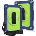 thumbnail image 1 of FIEWESEY For Walmart Onn 10.1 Tablet Case 2022 For Walmart Onn 10.1 Gen 3 Model 100071485 Tab Case Shockproof Kids Friendly Armor Case Kickstand Shoulder Hand Strap Protective Shell - 2*NavyGreen, 1 of 1
