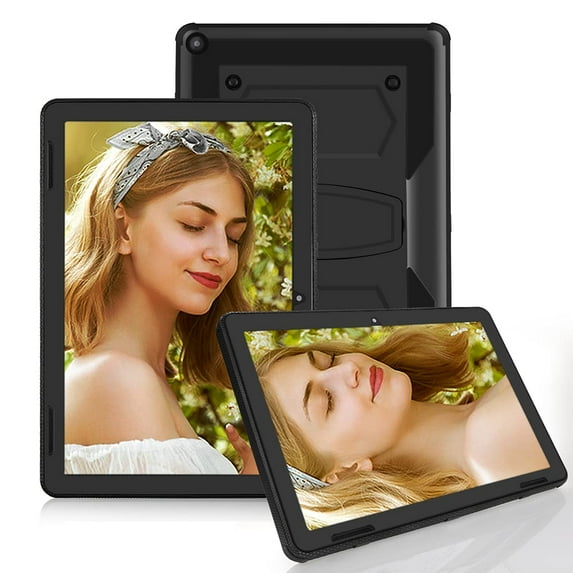 FIEWESEY for Walmart Onn 10.1 inch 2nd gen Tablet Case,Shock-Resistant Drop-Proof and Shock-Resistant Hybrid Case(Built-in Stand) for Walmart Onn 10.1" 2nd gen 2020 Release(Model:100011886)(Black)
