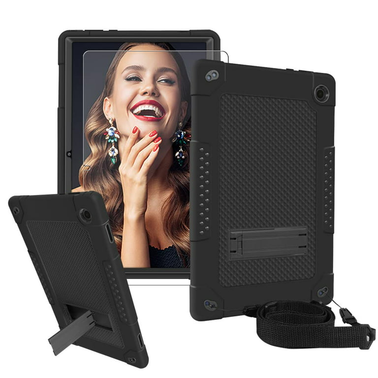 FIEWESEY for Walmart Onn 11.6 Pro Tablet Case,Heavy-Duty Drop-Proof  Shock-Resistant Kids Friendly Rugged Cover for Walmart Onn 11.6 Pro Tablet(Model:100043279)+Screen  Protector (Black/Black,1 Pcs) 