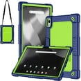 thumbnail image 1 of FIEWESEY For Walmart Onn 11 inch Tablet Pro 2024 Model Case/Onn 11 inch Tablet Pro(100146660) Soft Silicone Case Kids Friendly with Shoulder Strap Stand for Walmart Onn 11" Tablet Pro 2024,NavyGreen, 1 of 7