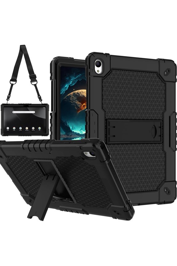 for Walmart Onn 11 inch Tablet Pro 2024 Model Case/Onn 11 inch Tablet Pro Model 100146660 Hybird Case Kids Friendly with Stand for Walmart Onn 11" Tablet Pro 2024 Released (Black)