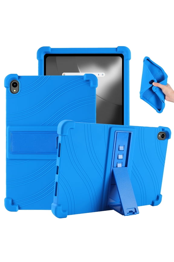For Walmart Onn 11 inch Tablet Pro 2024 Model Case / Onn 11 inch Tablet Pro Model 100146660 Soft Silicone Case Kids Friendly with Stand for Walmart Onn 11" Tablet Pro 2024 Released - Blue