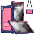 thumbnail image 1 of FIEWESEY For Walmart Onn 12.1 inch Tablet Pro 2024 Model Case/Onn 12.1 inch Tablet Pro(100146663) Soft Silicone Case Kids Friendly with Shoulder Strap Stand for Onn 12.1" Tablet Pro 2024 - NavyPink, 1 of 8
