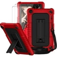 thumbnail image 1 of FIEWESEY Case for Walmart Onn 7 Inch Gen 3 2022 Tablet(Model:100071481),Shockproof Kids Rugged Case with Shoulder Strap&Stand Cover for Walmart Onn 7 Gen 3 2022+Screen Protector(Red+Black,2 Pcs), 1 of 6