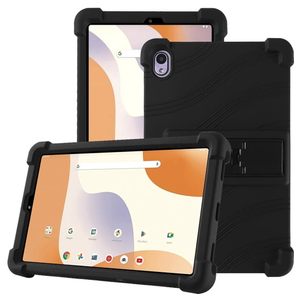 FIEWESEY for Walmart Onn 8 2024 Tablet Case Soft Silicone Shockproof Hybrid Shell Back Cover Compatible with Walmart Onn 8 2024 Model 100135923 (Black)