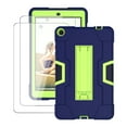 thumbnail image 1 of FIEWESEY for Walmart Onn 8 Pro 8 inch Tablet Case,Heavy-Duty Drop-Proof Shock-Resistant Hybrid Built-in Stand Case for Walmart Onn 8 Pro (Model:100003561)+Screen Protector(Navy/Green, 2 Pcs), 1 of 6
