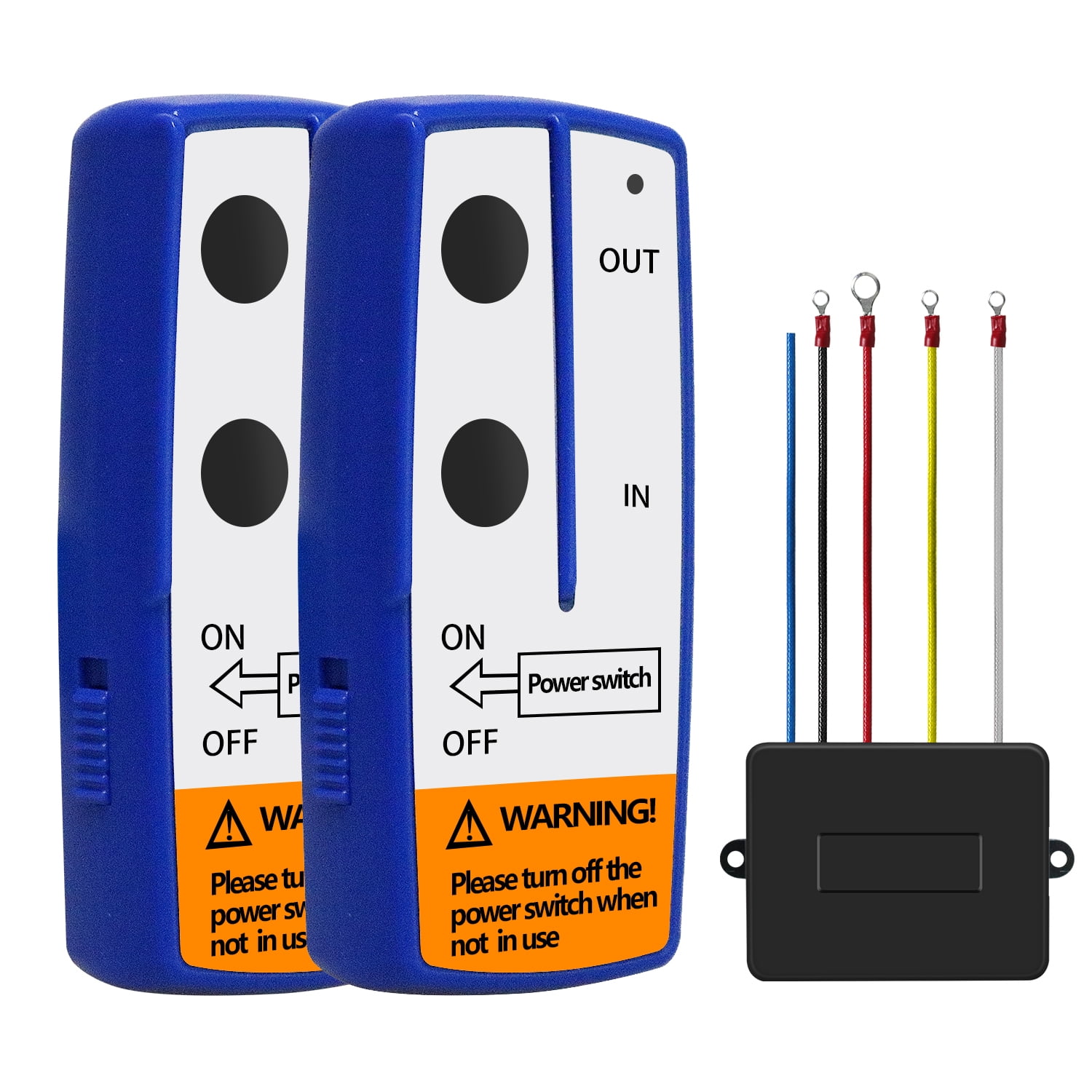 FIEWESEY Wireless Winch Remote Control Kit Receiver 12V 150ft Twin