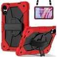 thumbnail image 1 of FIEWESEY for Xiaomi Redmi Pad Pro 12.1"/Xiaomi Poco Pad 12.1" Case with with Kickstand/Hand Strap/Rotating/Shoulder Strap (Red/Black), 1 of 8