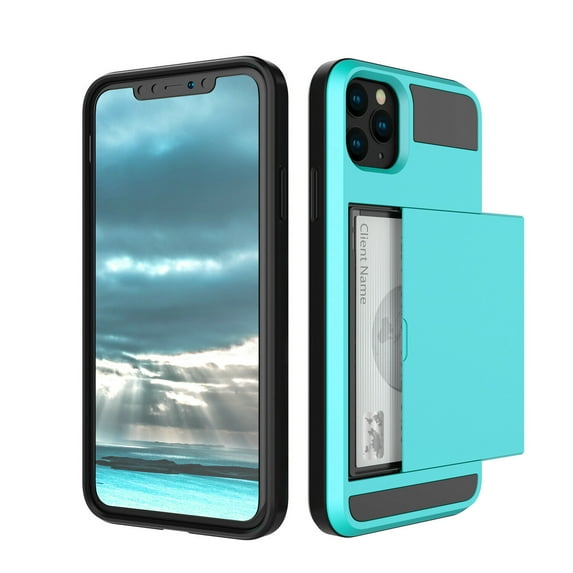 FIEWESEY for iPhone 14 Case,for iPhone 14 Pro Case,for iPhone 14 Pro Max Case,with Card Holder Protective Shockproof Hidden Card Slot Slim Wallet Case for iPhone 14 Pro Max(Blue)