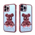 thumbnail image 1 of FIEWESEY iPhone 14 Case,iPhone 14 Pro Case,iPhone 14 Pro Max Case,Luxury Cool Bear Clear 3D Bear Shockproof Plating Phone Case Cover for iPhone 14 Series - iPhone 14 Plus(Rose Gold), 1 of 6