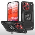thumbnail image 1 of FIEWESEY for iPhone 15 Case,for iPhone 15 Pro Case,for iPhone 15 Plus Case,for iPhone 15 Pro Max Case,Military Grade Shockproof Hard Back Ring Stand Armor Case for iPhone 15 Pro(Black), 1 of 7