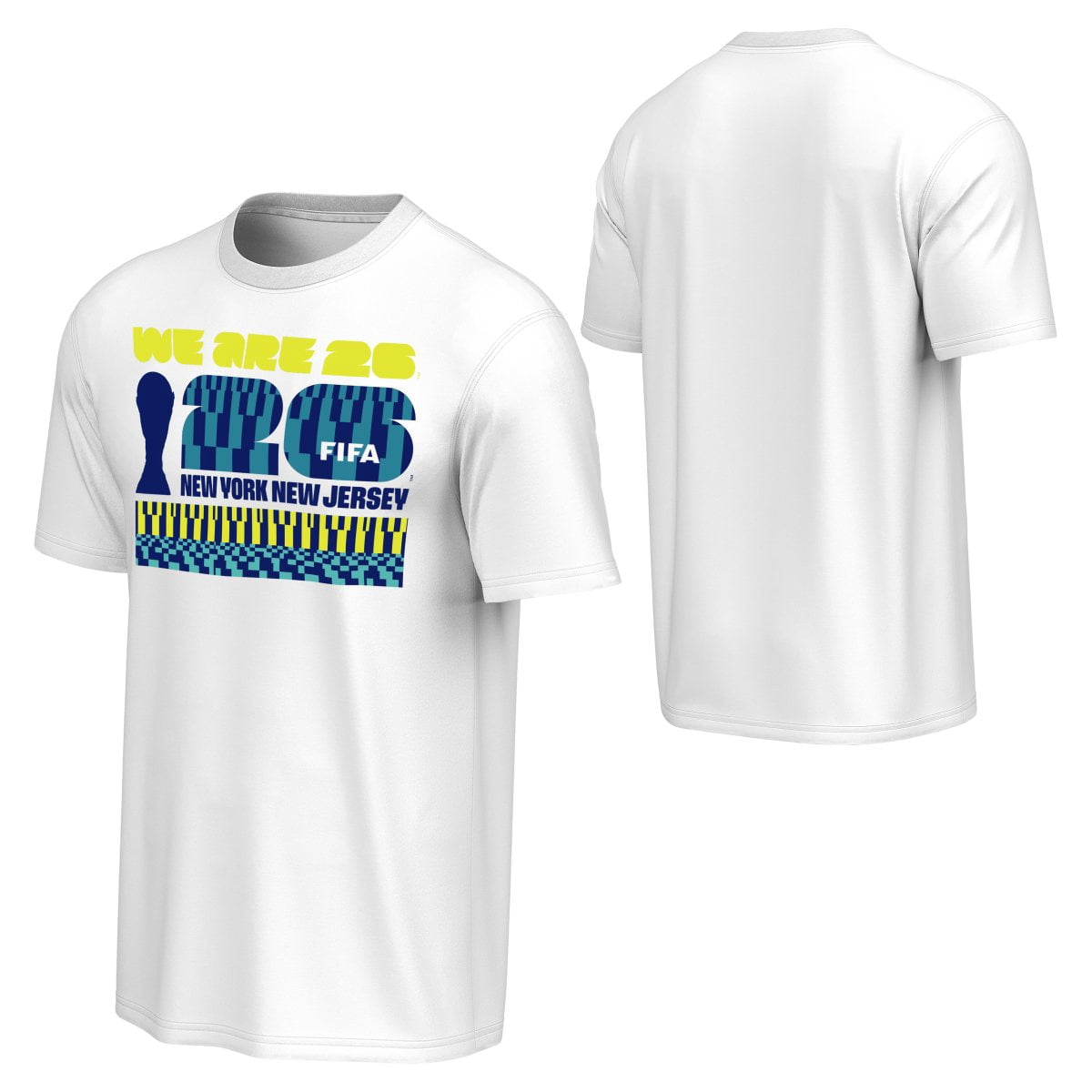 FIFA World Cup 2026 Men's White Host City Block Tee - New York New Jersey
