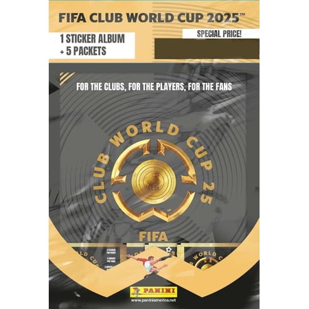 Panini FIFA World Cup 2025 Soccer Sticker Album Starter Bundle (Album + 5 sticker packs)