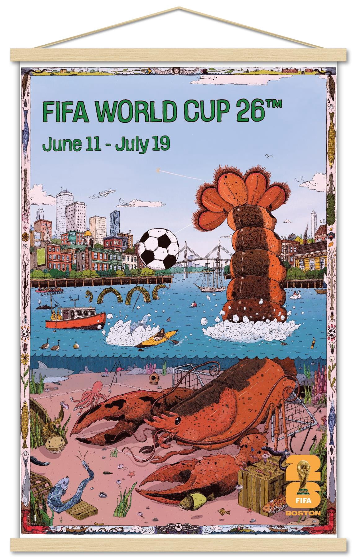 Fifa Frame FIFA World Cup 2026 - Boston Wall Poster with Magnetic Frame, 22.375