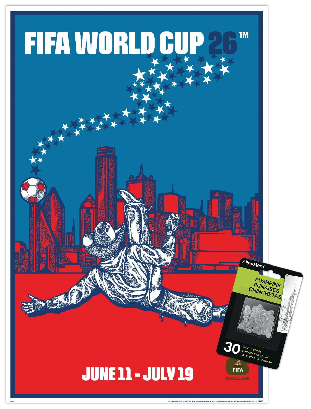 FIFA World Cup 2026 - Dallas Wall Poster with Magnetic Frame