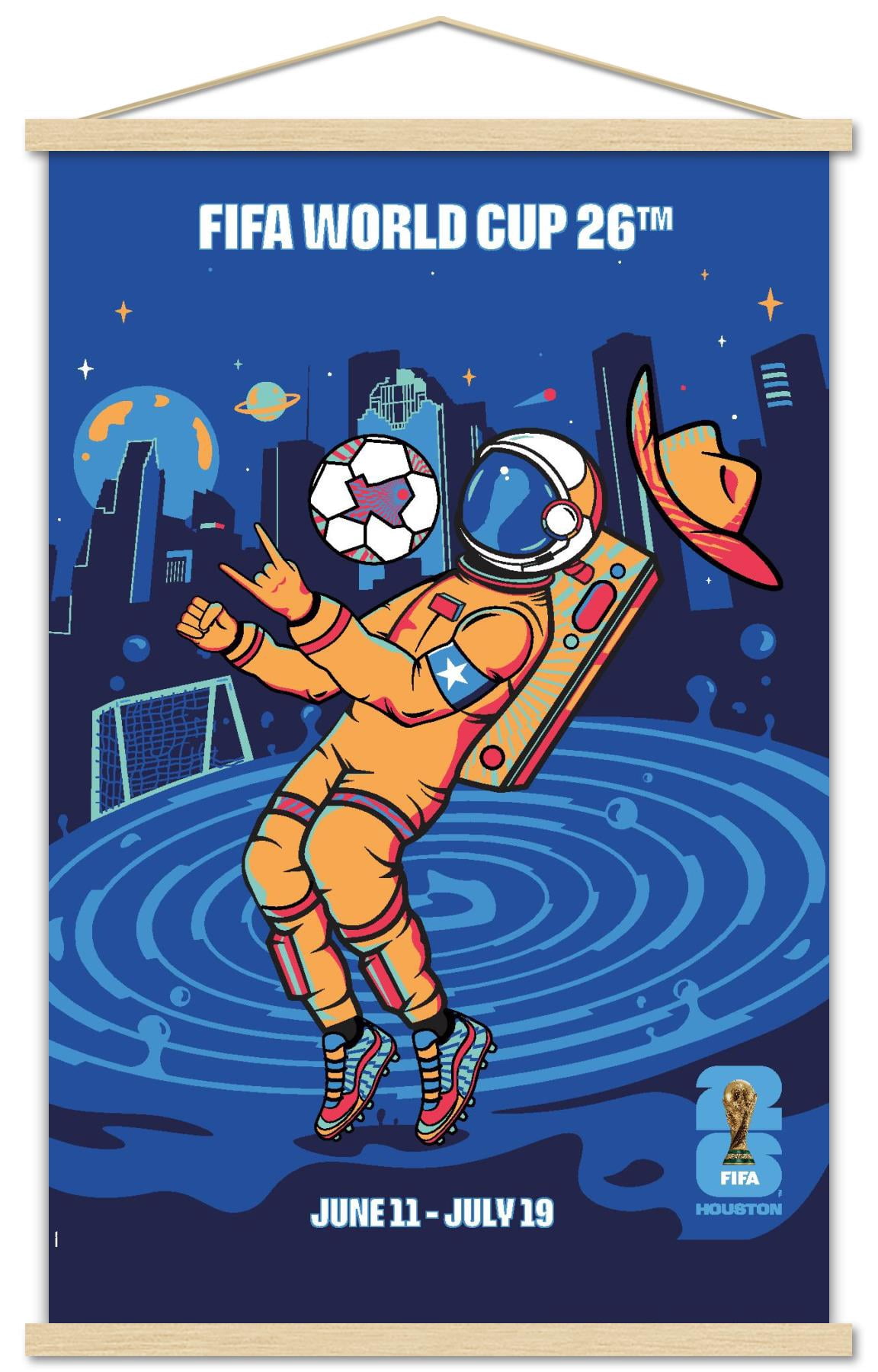 Fifa Frame FIFA World Cup 2026 - Houston Wall Poster with Magnetic Frame, 22.375 ...