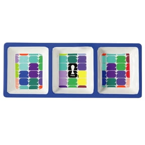 FIFA World Cup 2026 Melamine 3-Section Serving Tray Dish with Blue Boarder