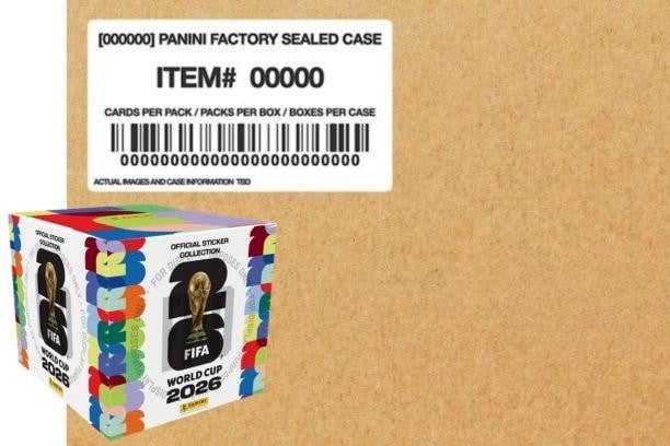 2026 Panini FIFA World Cup Soccer Sticker 50-Pack Box Case