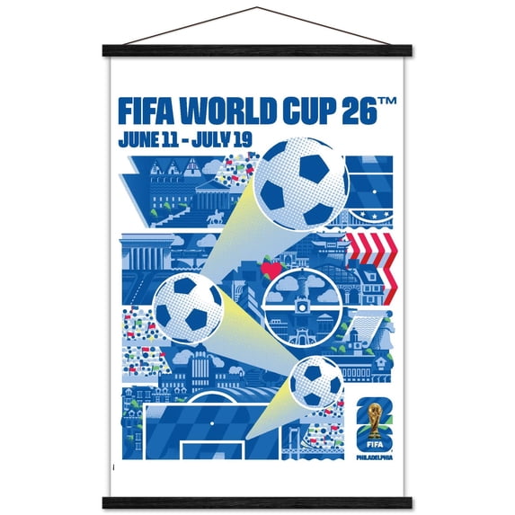 Fifa Frame FIFA World Cup 2026 - Philadelphia Wall Poster with Magnetic Frame, 22. ...