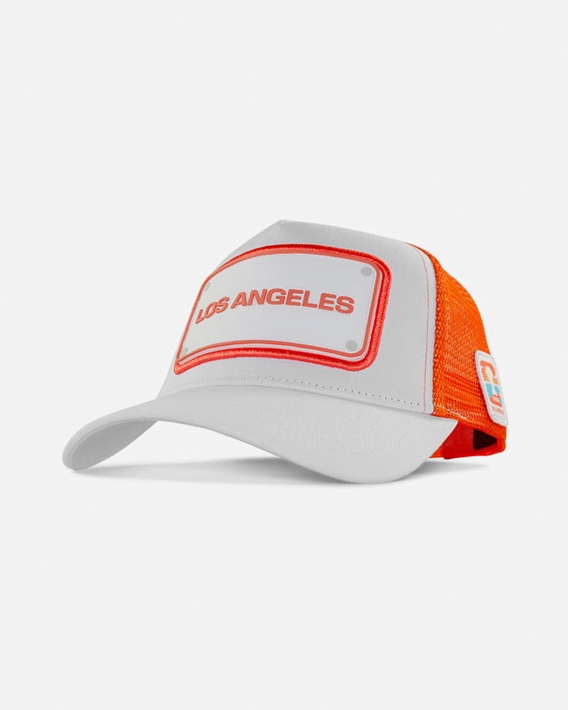 FIFA World Cup 2026 Rubber Host City Patch Trucker Soccer Cap - Los Angeles