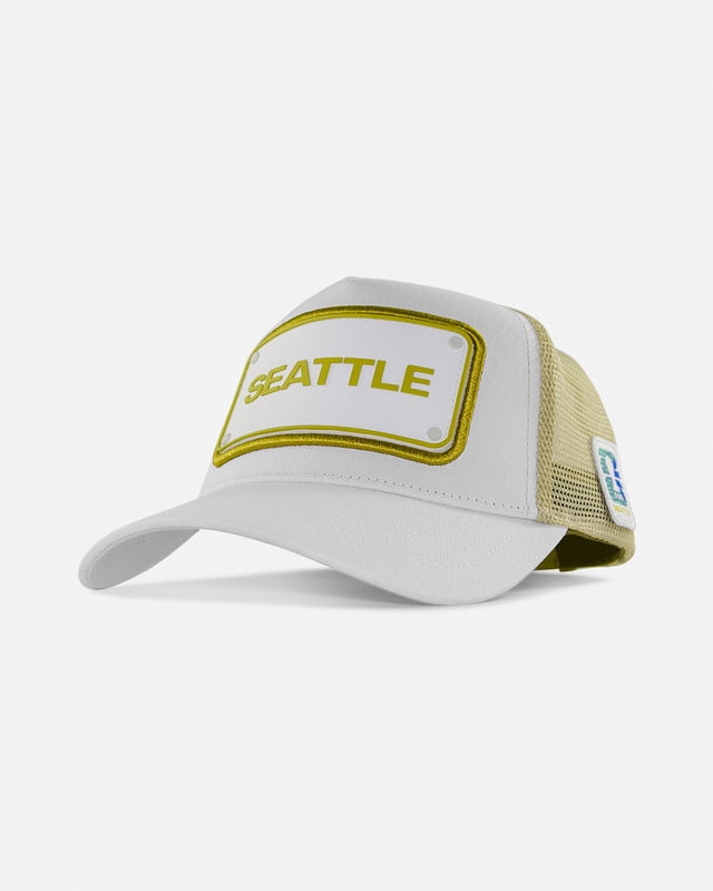 FIFA World Cup 2026 Rubber Host City Patch Trucker Soccer Cap - Seattle