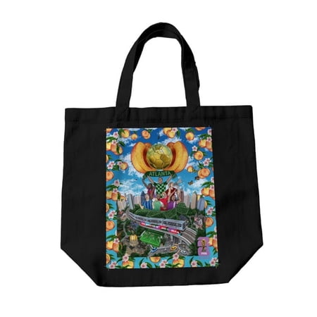 FIFA World Cup Host City Tote Bags, Soccer Fan Reusable Travel & Stadium Shoulder Bag, Atlanta