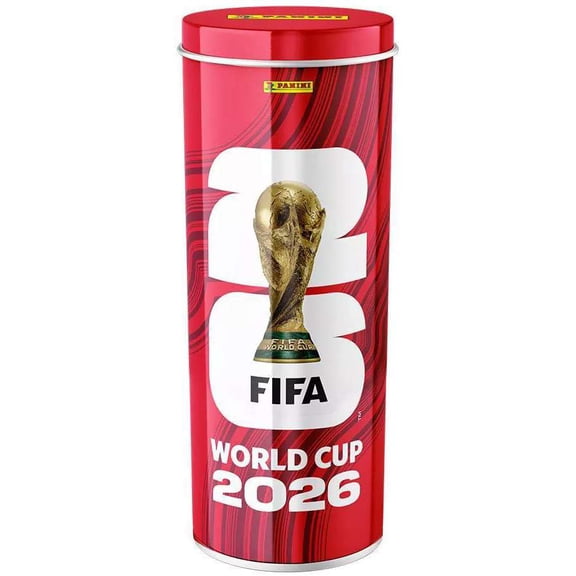 FIFA World Cup Panini 2026 Soccer Cylinder TIn Starter Kit [1 Album & 10 Sticker Packs]