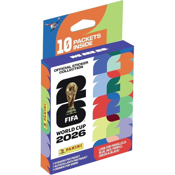 FIFA World Cup Panini 2026 Soccer Sticker HANGER Box (10 Packs)
