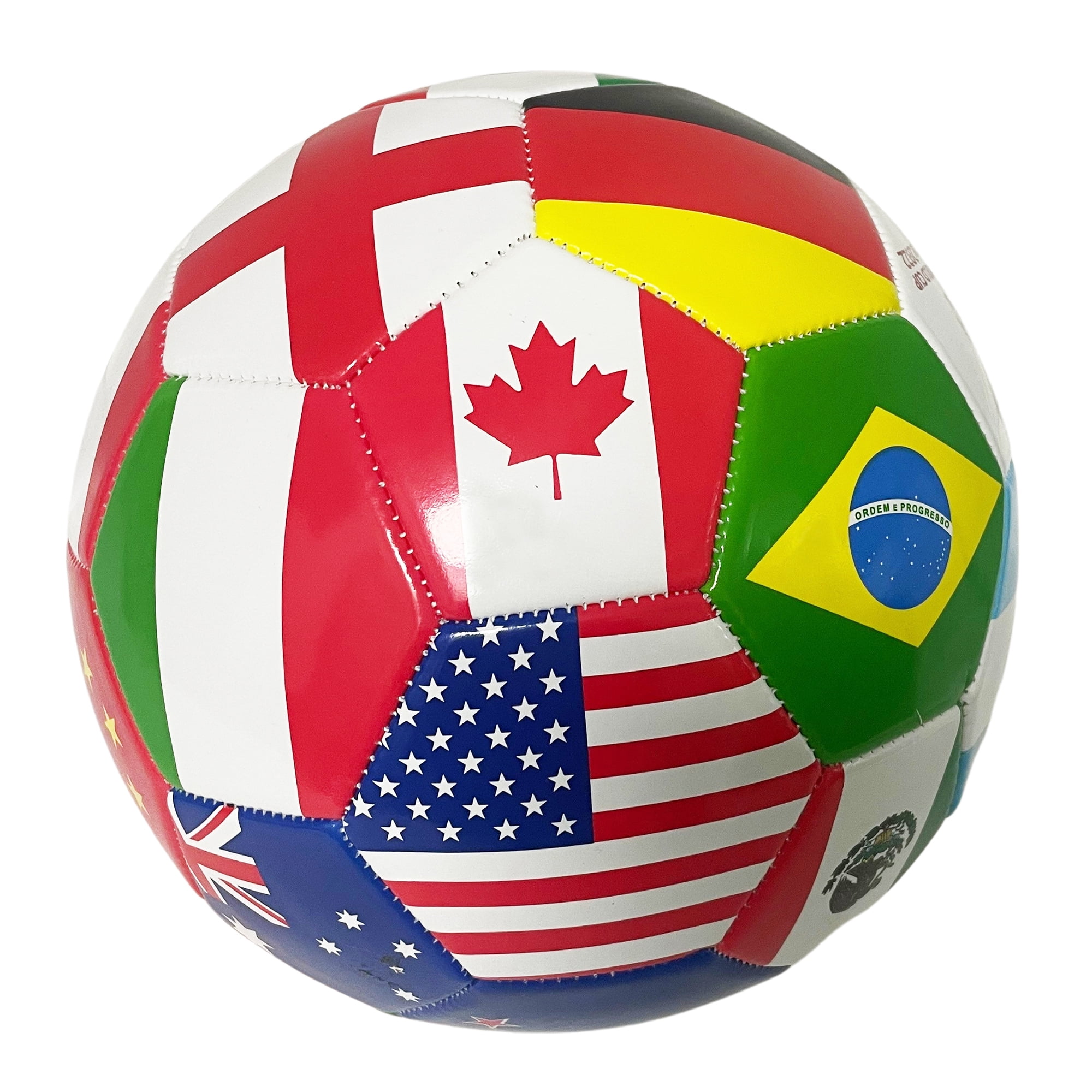 FIFA World Cup 4pc Combo Soccer Set, Size 5 Soccer Ball, Flag Print 