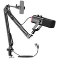 thumbnail image 1 of FIFINE AM8 Dynamic Microphone with Boom Arm Stand, USB XLR Gaming Microphone Kit for PC Computer PS5 with RGB, Headphone Jack, Phone Holder AM8T NEO, 1 of 11
