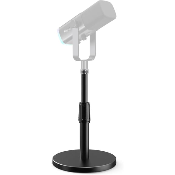 FIFINE BS1 Microphone Desktop Stand, Heavy-Duty Metal Adjustable Table Mic Stand with 5/8" Male to 3/8" Female Screw Adapter