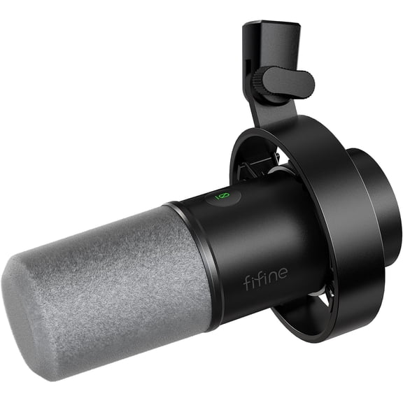 FIFINE Dynamic Microphone, XLR/USB Podcast Recording PC Microphone for Vocal Voice-Over Streaming, Studio Metal Mic with Mute, Headphone Jack, Monitoring Volume Control, Windscreen-Amplitank K688