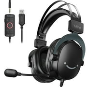 FIFINE H9 Pro Gaming Headset with Microphone for Xbox, PS5/PS4, Switch, Phone, USB/3.5mm Wired PC Headphones with 7.1 Surround Sound, Noise Cancelling