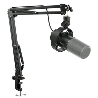 FIFINE K688 XLR USB Podcast Microphone with Boom Arm for PC Computer, Studio Dynamic Microphone Kit for Music Recording with Mute, Monitor-K688CT