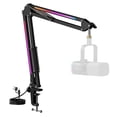 thumbnail image 1 of FIFINE RGB Heavy-Duty Boom Arm Stand for 3.3lb Microphone, 30 inch Adjustable Suspension Mic Arm with 3/8" to 5/8" Adapter, 2in Clamp Mount for Gaming/Streaming, 1 of 9