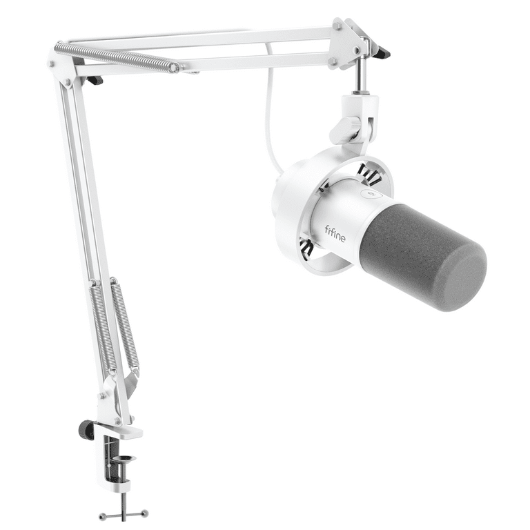 FIFINE K688CT ダイナミックマイク USB/XLR ホワイトアーム付 USB/XLR Recording Microphone with Dyanmic Capsule, Touch