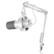 FIFINE K688 Dynamic Microphone with Boom Arm Stand, XLR USB Studio Microphone Kit for Computer with Mute, Monitor for Podcast, Music Recording K688CTW