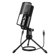 FIFINE K669B Pro USB Computer Microphone for Laptop & Desktop, Metal Condenser Microphone with Mute, Gain Control, Pop Filter for Gaming and Streaming