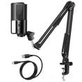 thumbnail image 1 of FIFINE USB Studio Microphone Kit for PC Computer, Recording Microphone Bundle with Boom Arm, Gain Control, Mute for Streaming, Podcasting T669 Pro, 1 of 8