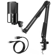 FIFINE USB Studio Microphone Kit for PC Computer, Recording Microphone Bundle with Boom Arm, Gain Control, Mute for Streaming, Podcasting T669 Pro