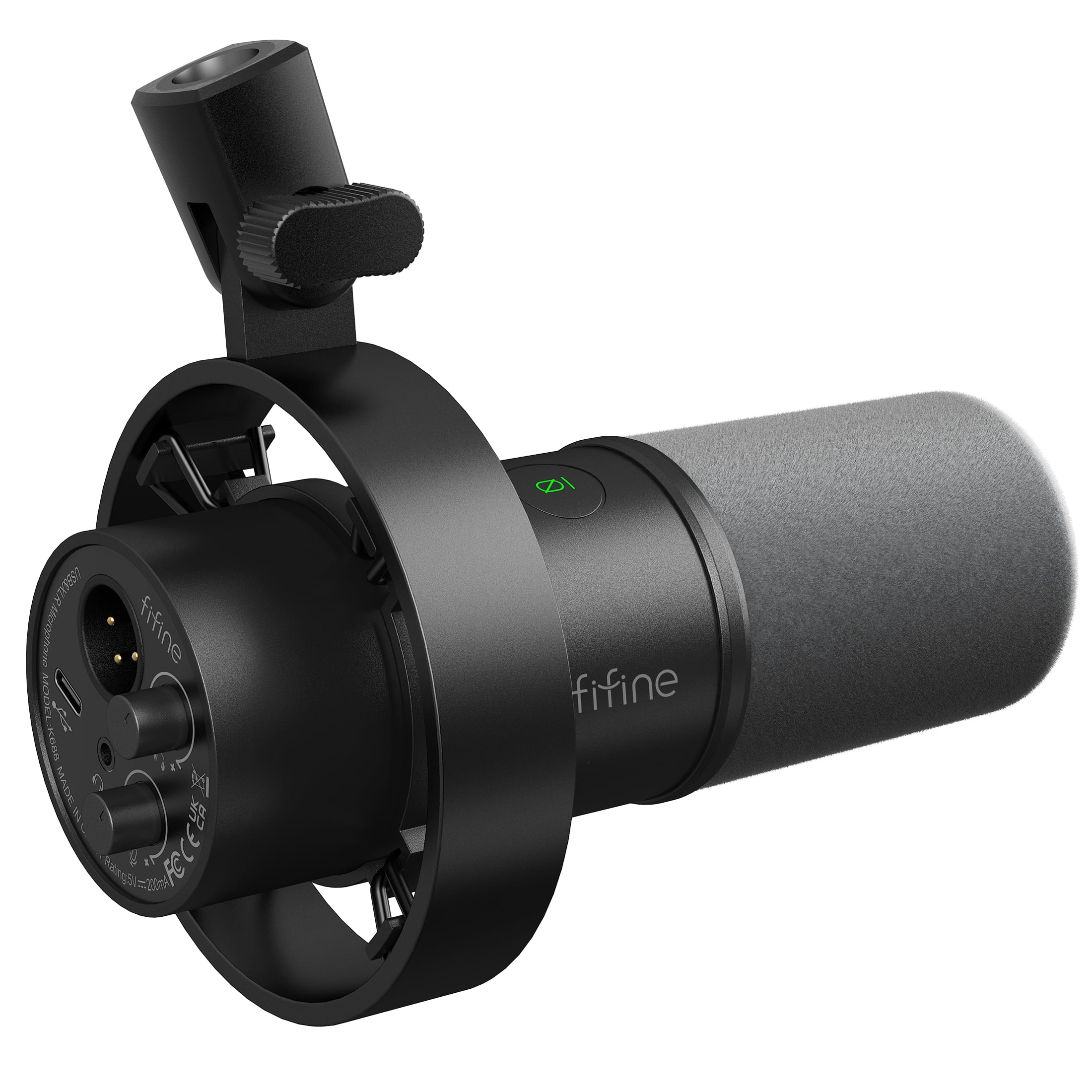 FIFINE, Microphone, USB XLR Studio Microphone with Headphone Jack