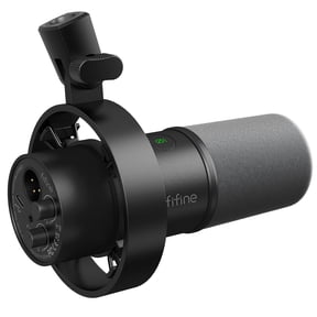 FIFINE K688 USB XLR Studio Microphone for PC Computer Recording, Podcast Dynamic Microphone with Headphone Jack, Mute Button, Gain Control, XLR Cable