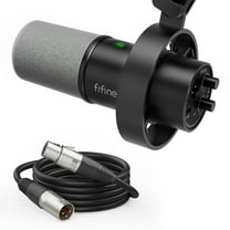 FIFINE USB XLR Studio Microphone for PC Computer Recording, Podcast Dynamic Microphone for Live Streaming with Headphone Jack, Mute, Gain Control-K688