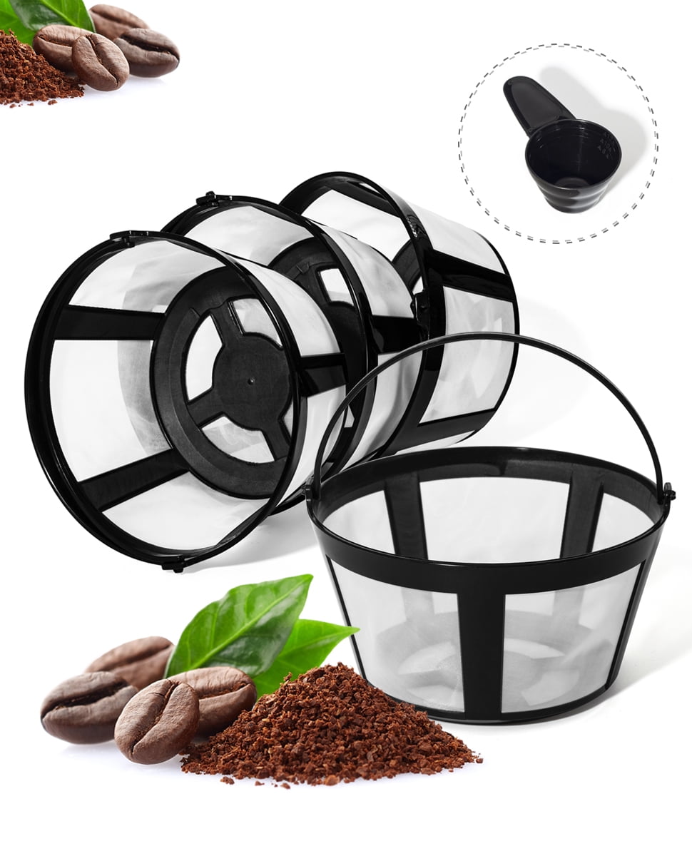 Reusable 8-12 Cup Basket Coffee Filter - Fits Mr. Coffee, Black + Deck –  GoldTone