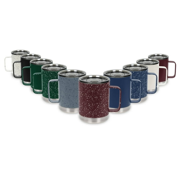 FIFTY/FIFTY Stainless Steel Vacuum Insulated Camp Mug - 12oz - Brick Red Speckled with Slide Lid