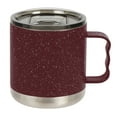 thumbnail image 1 of FIFTY/FIFTY Stainless Steel Vacuum Insulated Camp Mug - 15oz - Brick Red Speckled with Slide Lid, 1 of 5