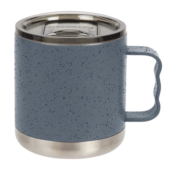FIFTY/FIFTY Stainless Steel Vacuum Insulated Camp Mug - 15oz - Slate/Navy Speckled with Slide Lid