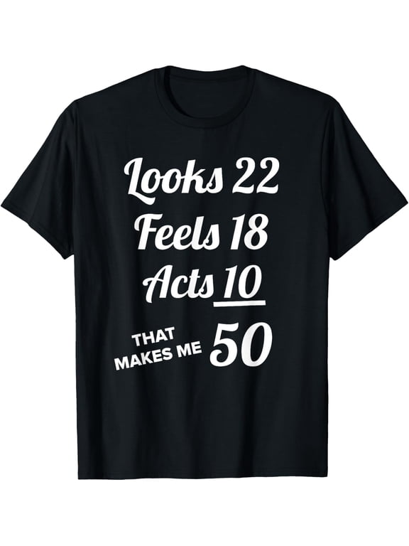 t-shirt FIFTY YEARS OLD T-SHIRT Birthday Present for 50 Year old T-Shirt mens,black,women,funny,journey,Crew Neck, Short Sleeve,printing